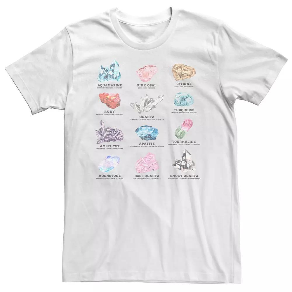 Big & Tall Trendy Crystal Chart Tee, Men's, Size: 5XL, White Product Image