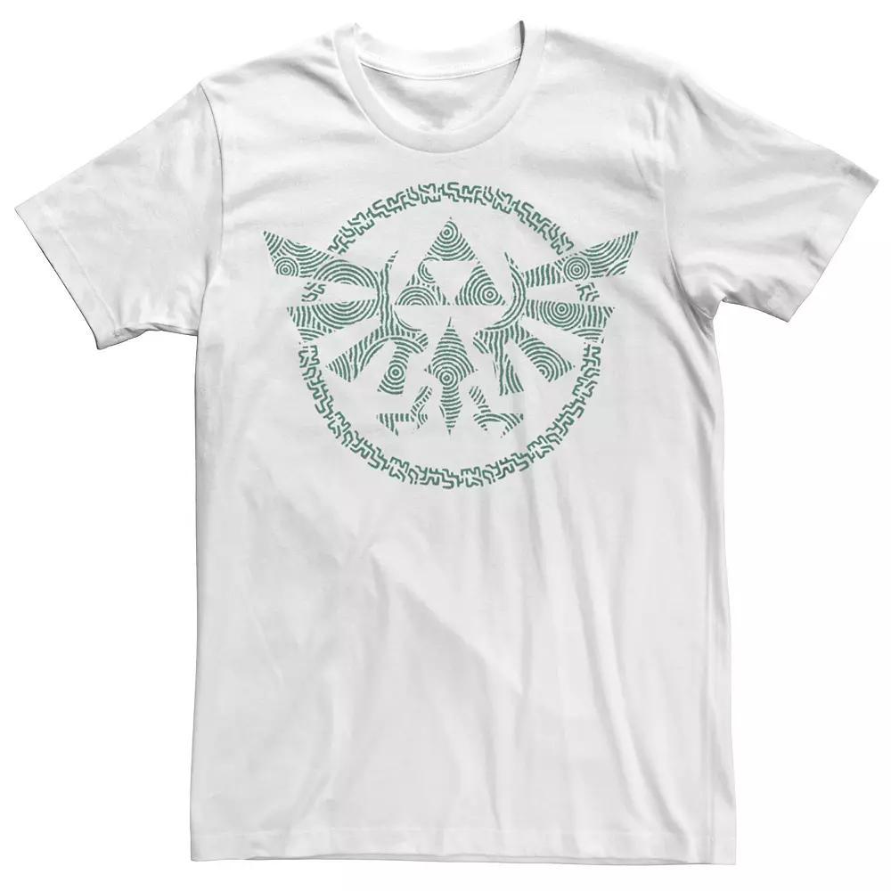 Big & Tall Nintendo Legend of Zelda: Tears of the Kingdom Hyrule Crest Graphic Tee, Men's, Size: XL Tall, White Product Image