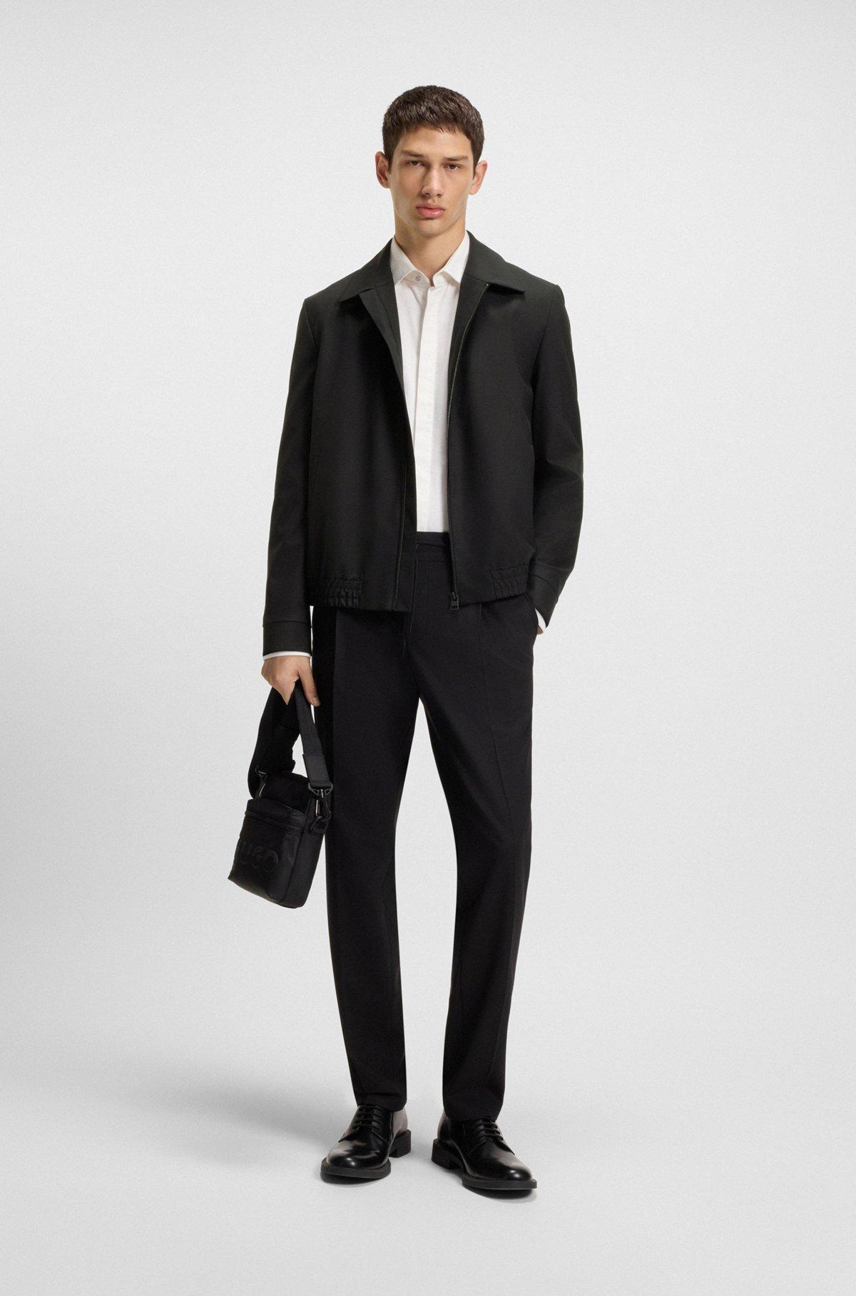 Slim-fit jacket in performance-stretch fabric Product Image
