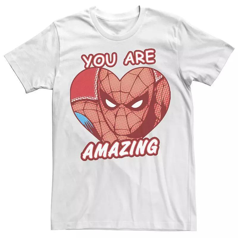 Men's Marvel Amazing Heart Comic Tee, Size: Small, White Product Image