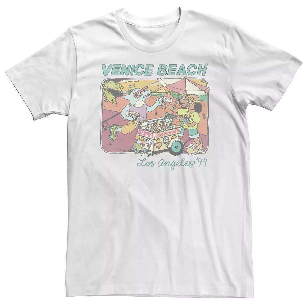 Big & Tall Venice Beach Retro Cartoon Portrait Tee, Men's, Size: XXL Tall, White Product Image