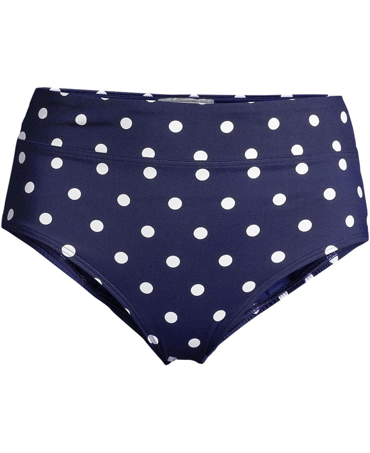 Womens Lands End Retro Tummy Slimmer High-Waist Bikini Bottoms Product Image