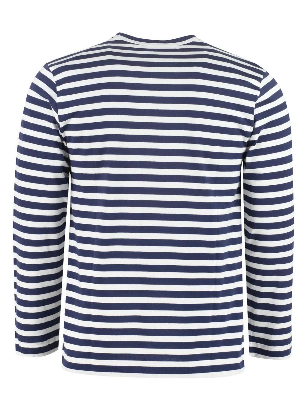 appliqué-logo striped T-shirt Product Image