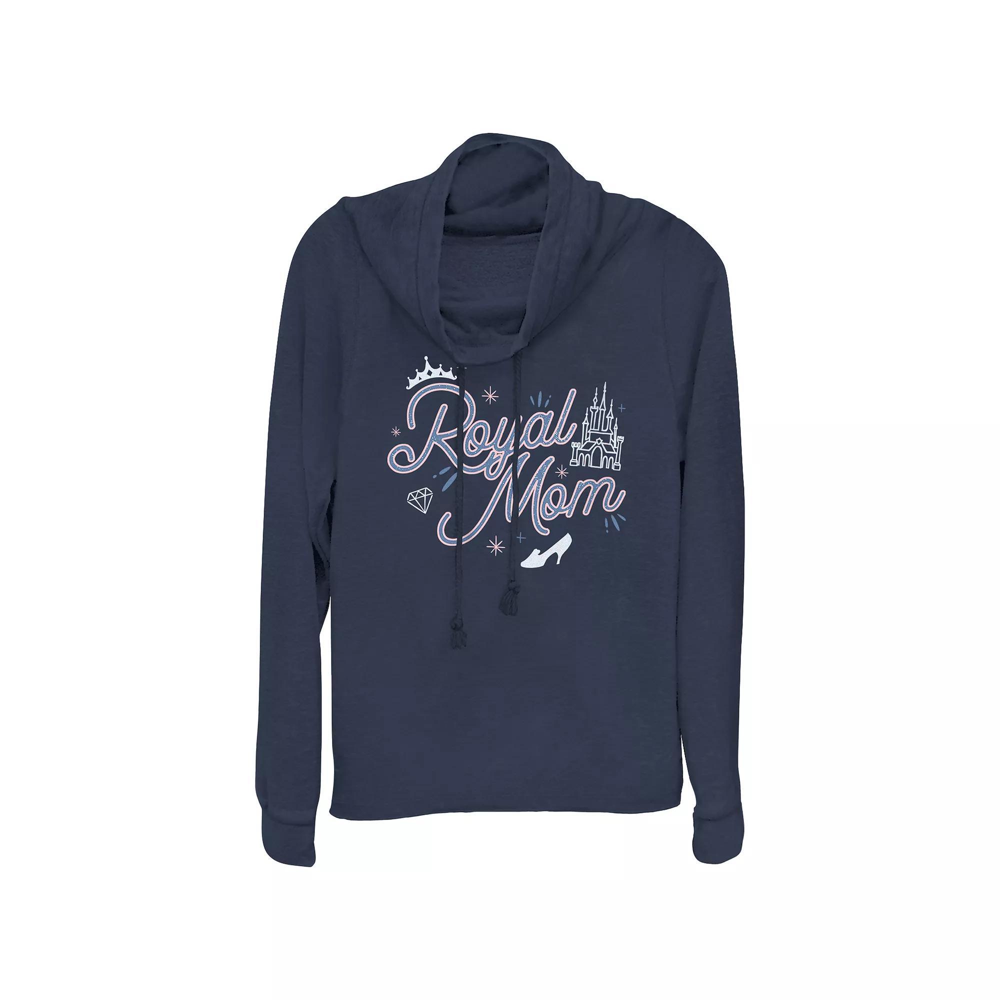 Juniors' Lilo & Stitch Rock Poster Stitch Cowlneck Graphic Lightweight Long Sleeve, Girl's, Size: XL, Blue Product Image