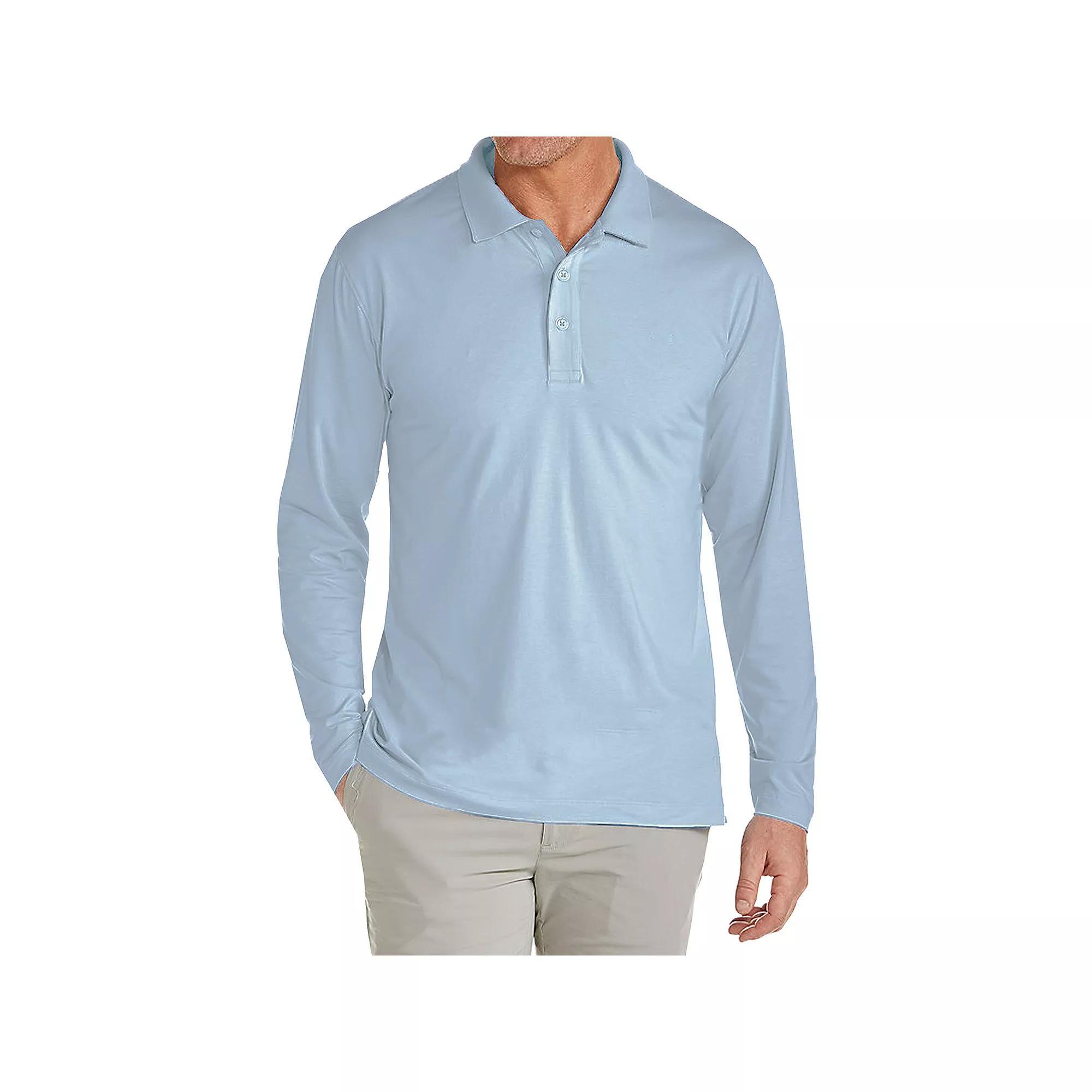 Men's JumpStart Modern Fit Long Sleeve Polo Shirt, Size: XXL, Light Blue Product Image