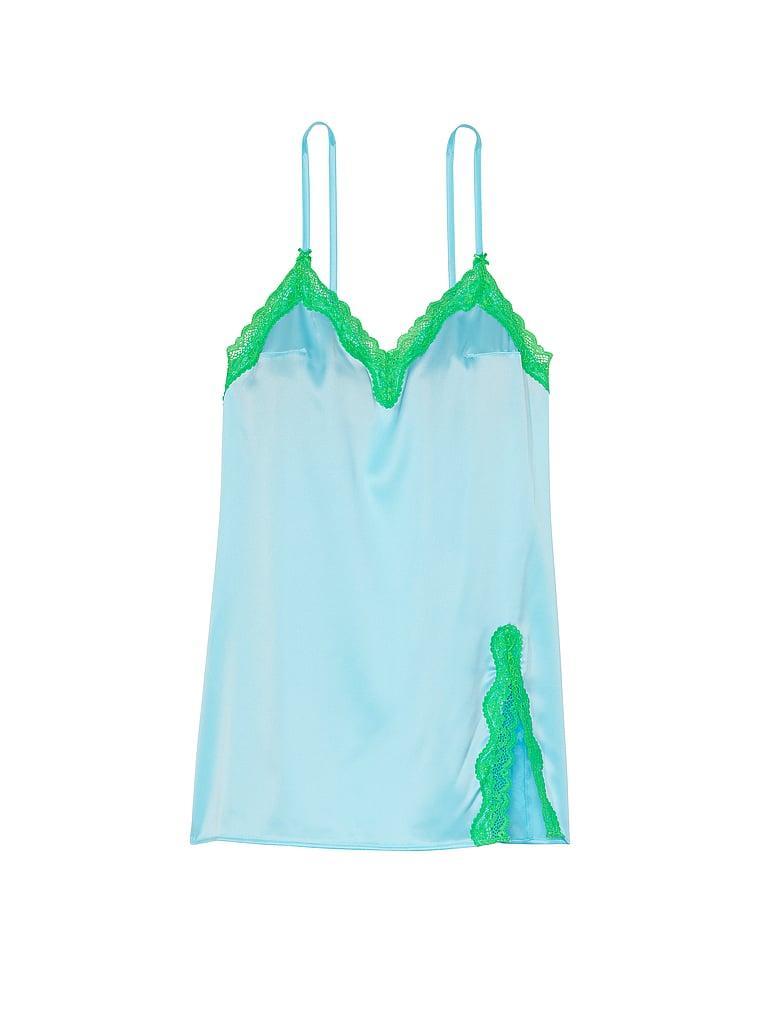 Tease Satin Lace-Trim Mini Slip Product Image