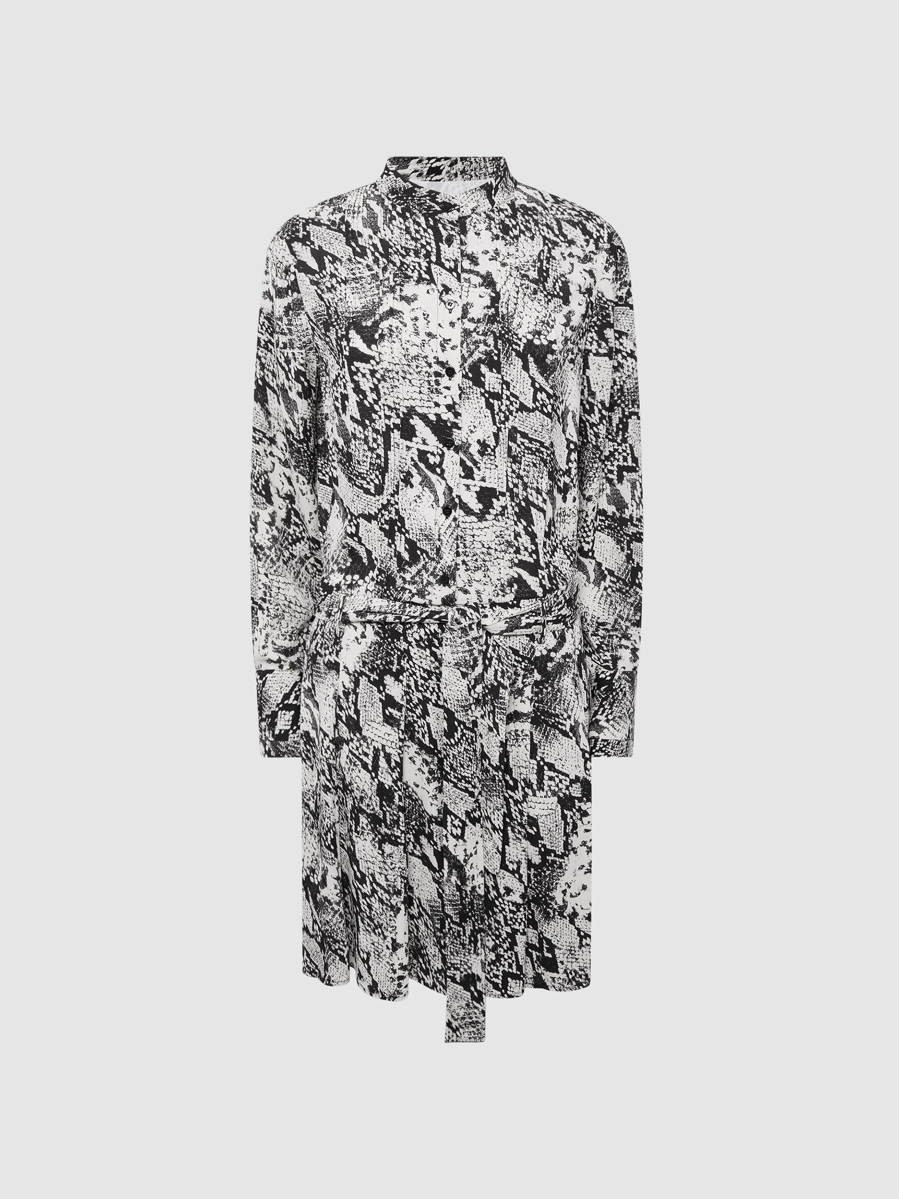 Animal Print Mini Dress in Black/White Product Image