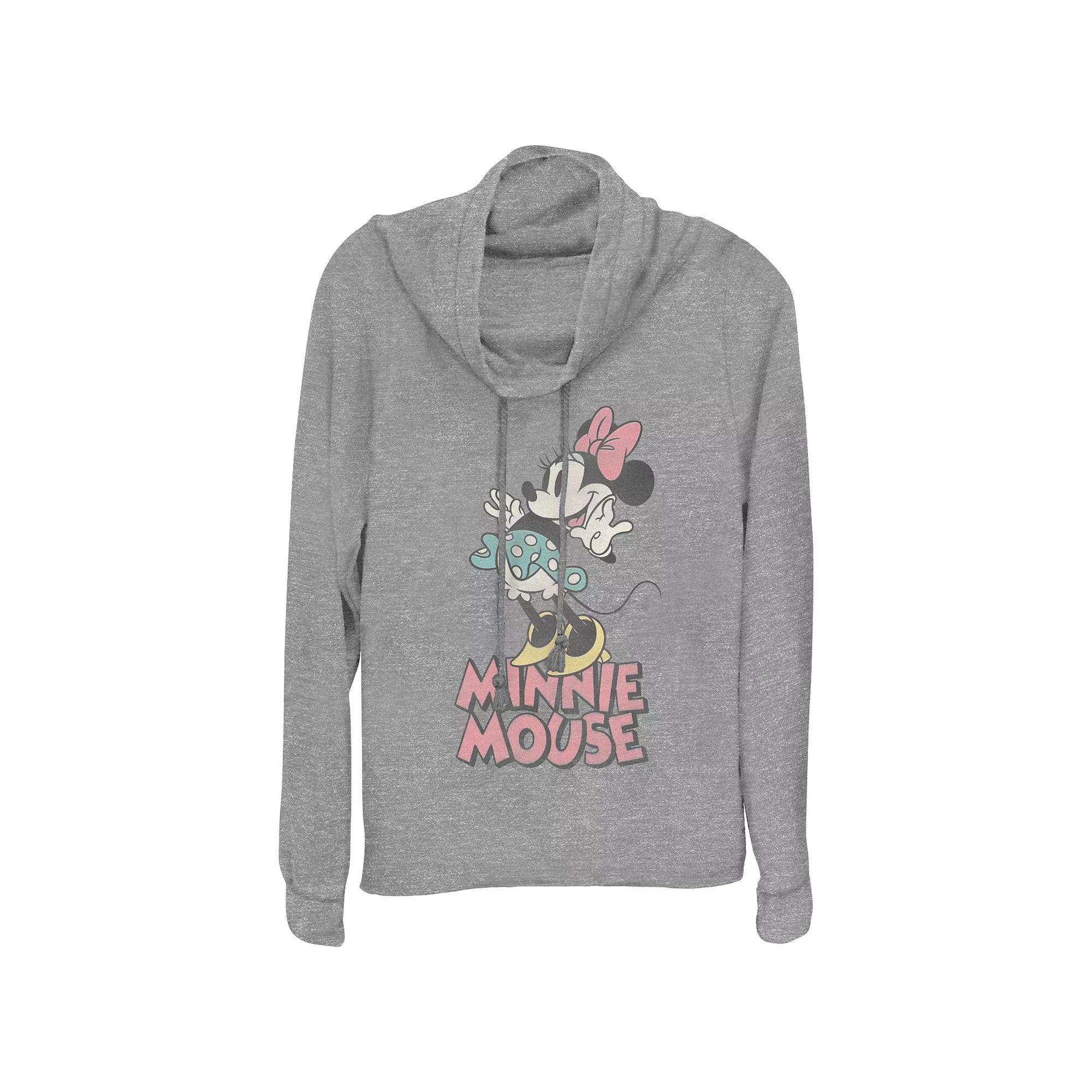 Women's Transformers Christmas Lights Cowlneck Graphic Lightweight Long Sleeve, Size: Small, Gray Grey Product Image