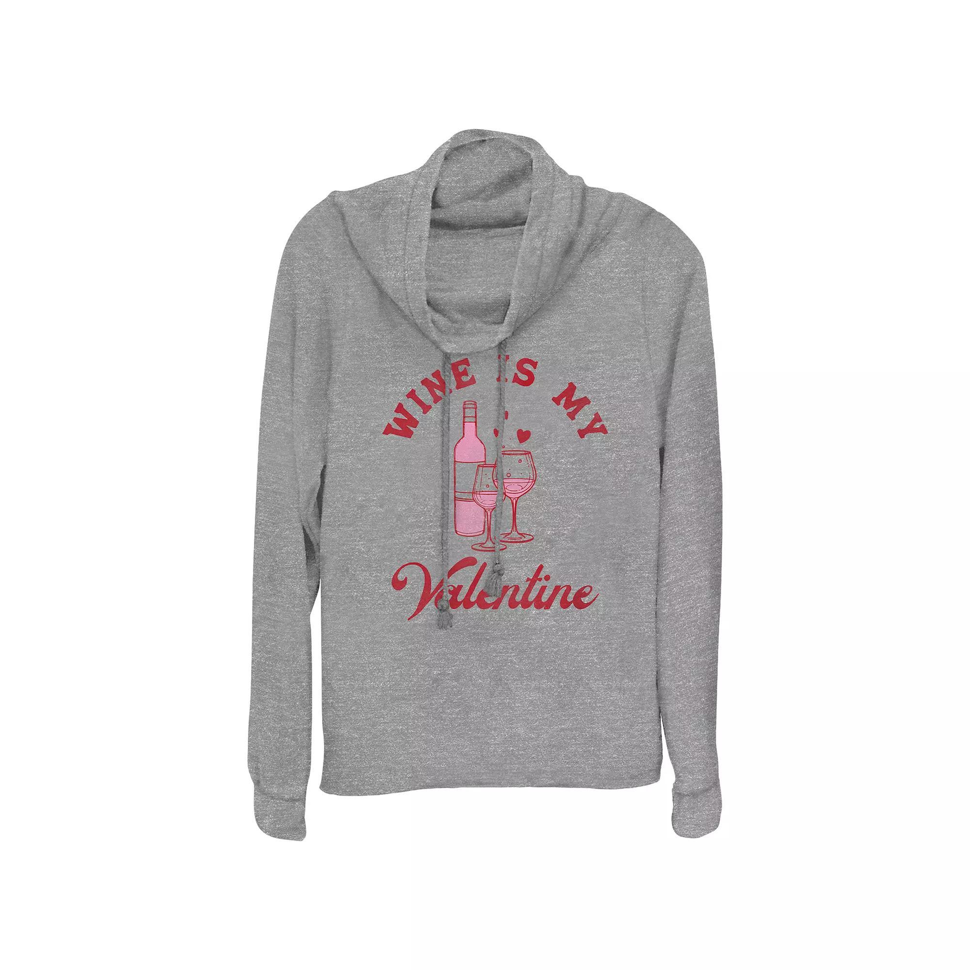 Women's Mean Girls Four For You Glen Coco You Go Glen Coco Cowlneck Graphic Lightweight Long Sleeve, Size: Large, Gray Grey Product Image