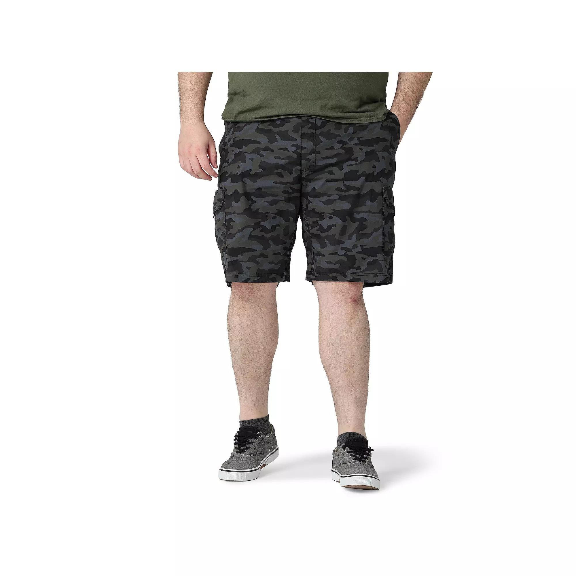Big & Tall Lee Extreme Motion Crossroad Relaxed-Fit Cargo Shorts, Men's, Size: 44, Black Camo Product Image