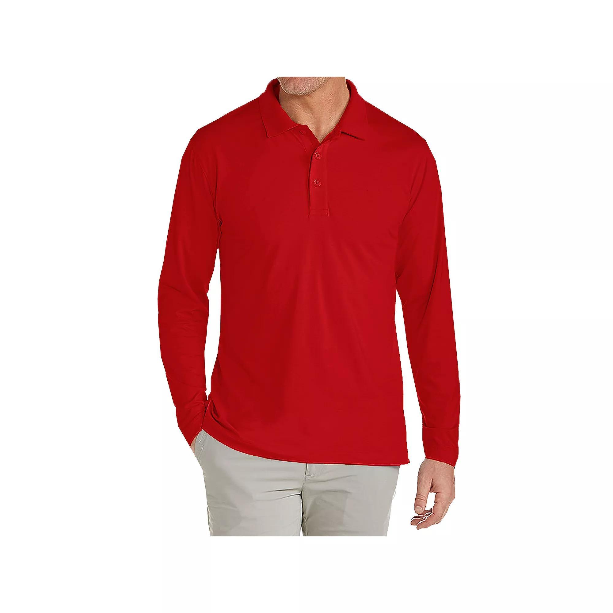 Men's JumpStart Modern Fit Long Sleeve Polo Shirt, Size: Medium, Red Product Image