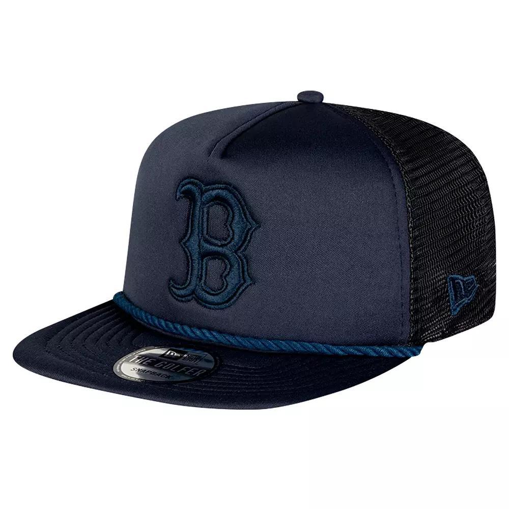 Mens New Era Boston Red Sox Tone Foam Meshback Golfer Snapback Hat, Blue Product Image