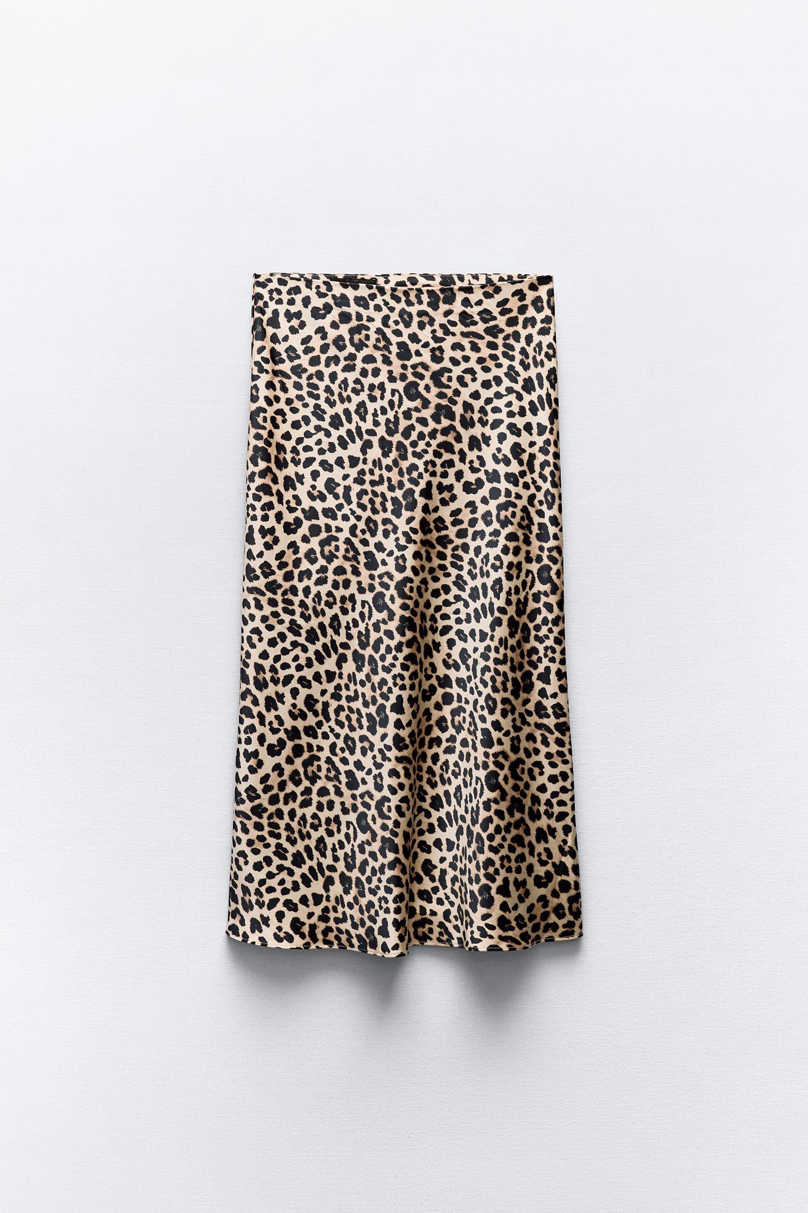 SATIN EFFECT MIDI SKIRT Product Image
