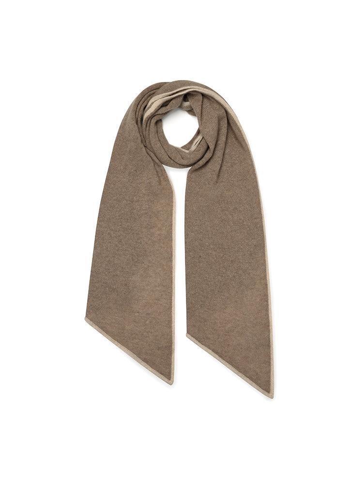 Contrast Trim Asymmectrical Cashmere Scarf Product Image