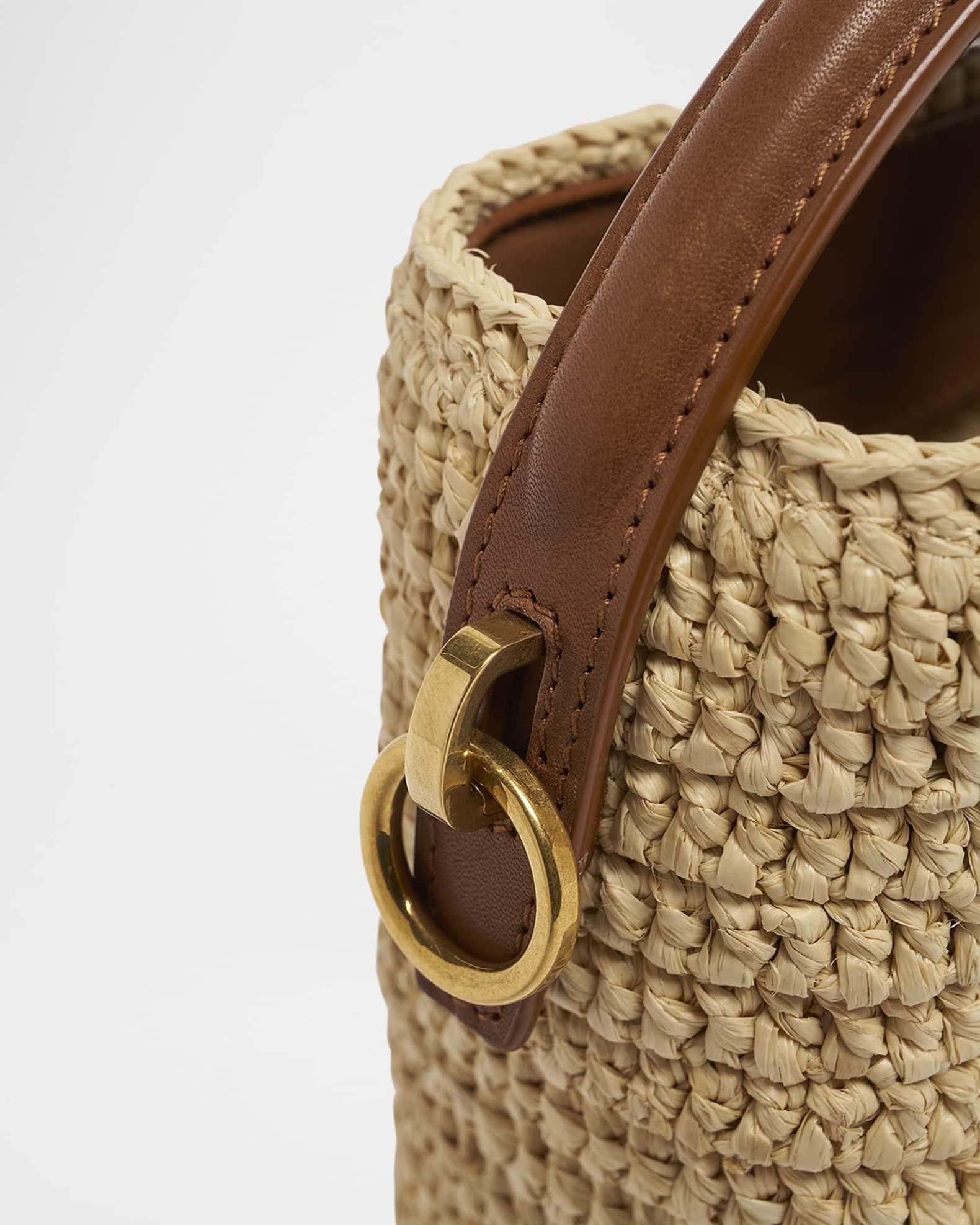 Le 37 Mini YSL Bucket Bag in Raffia and Leather Product Image