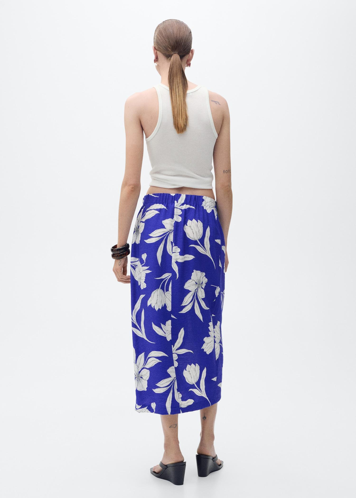Floral sarong skirt - Women | MANGO USA Product Image