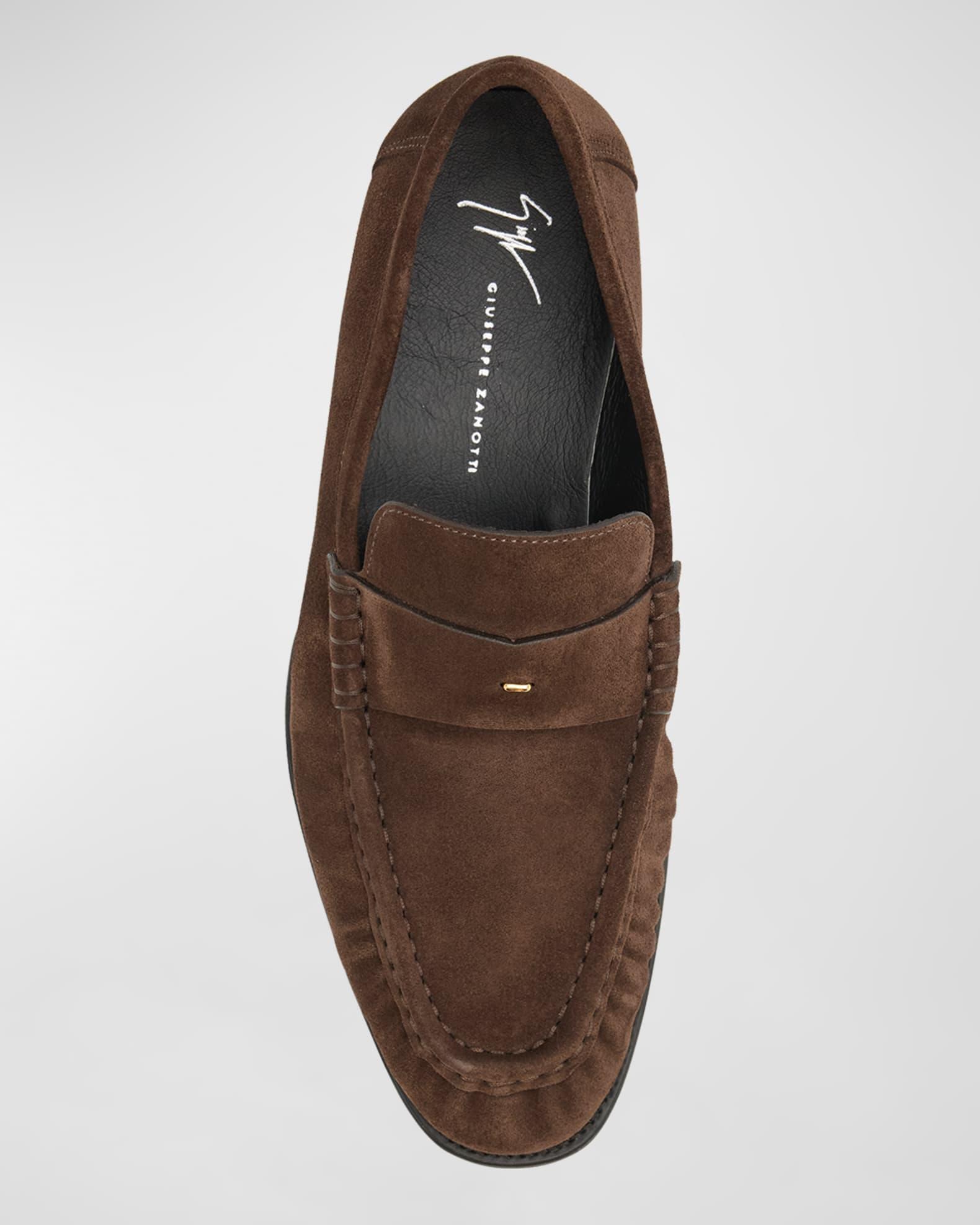 Men's Suede Penny Loafers Product Image