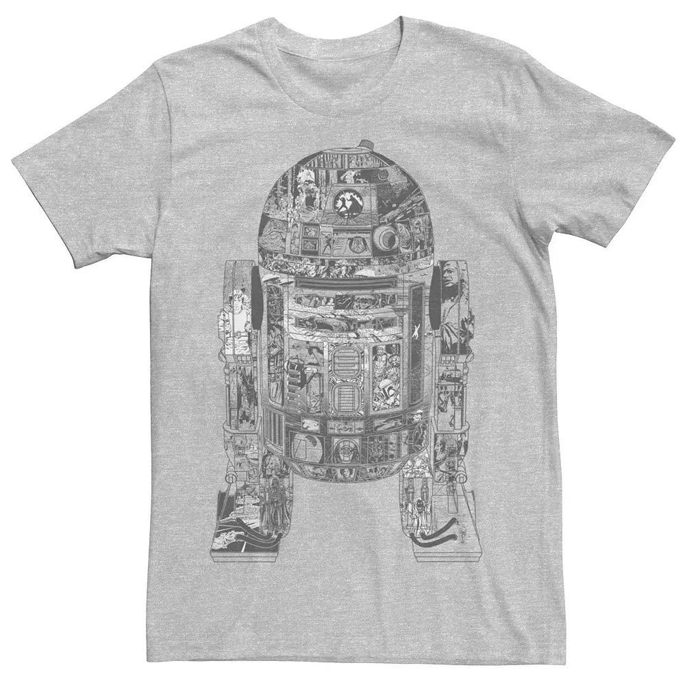 Men's Star Wars Epic R2-D2 Panel Tee, Size: Small, Athletic Grey Product Image