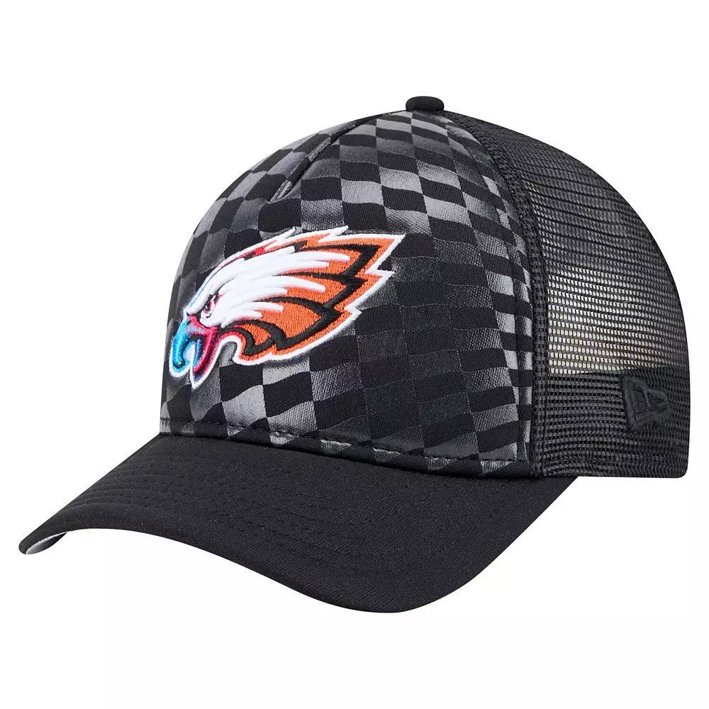 Men's New Era  Black Philadelphia Eagles Gradient 9FORTY Adjustable Hat Product Image