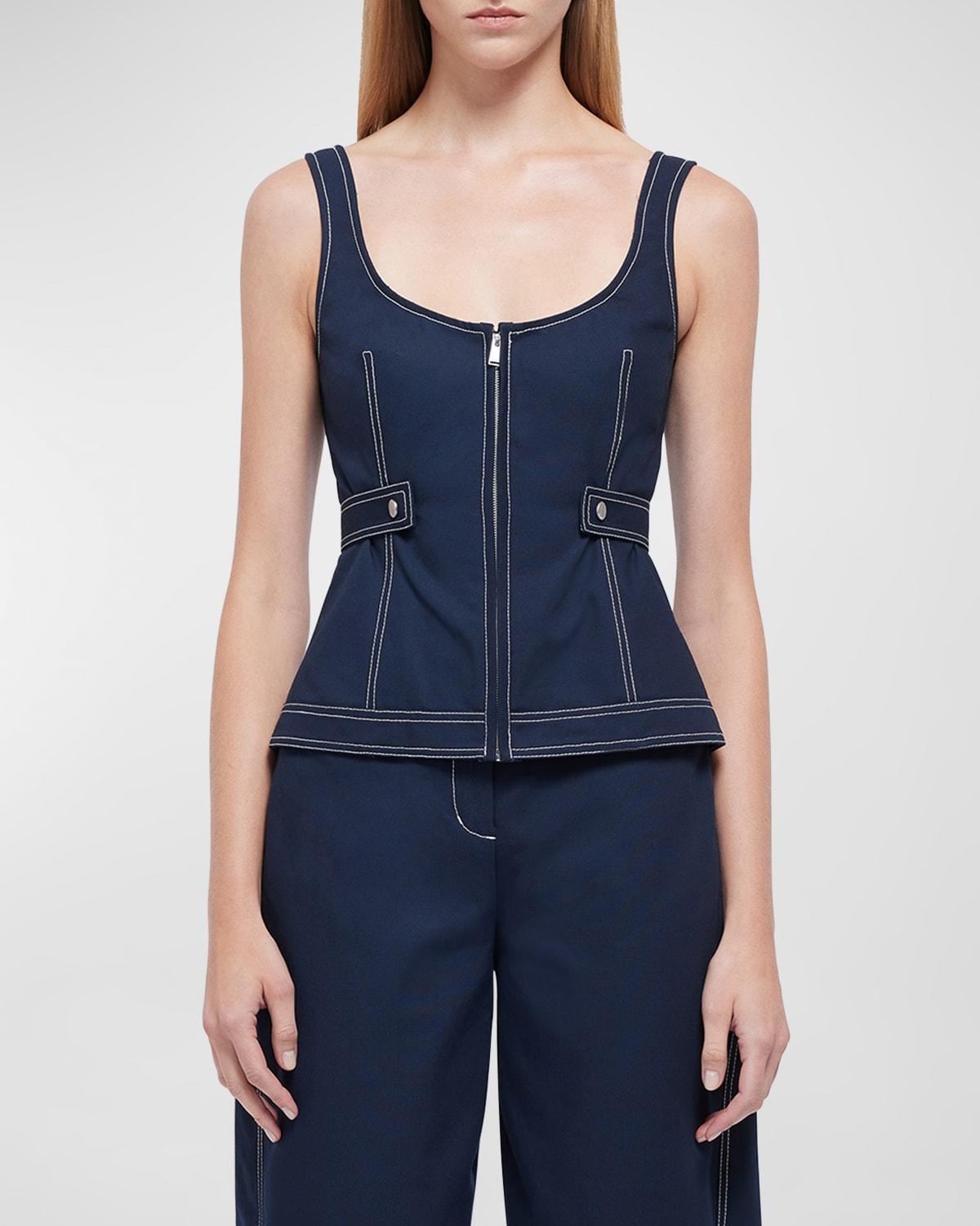 Dolce Zip Up Top SIMKHAI Product Image