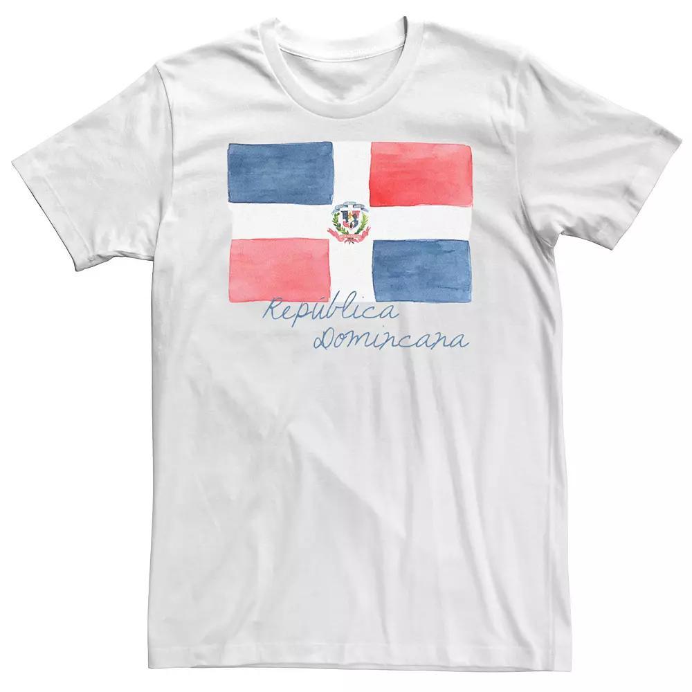 Big & Tall HHM DR Flag Watercolor Tee, Men's, Size: XXL Tall, White Product Image