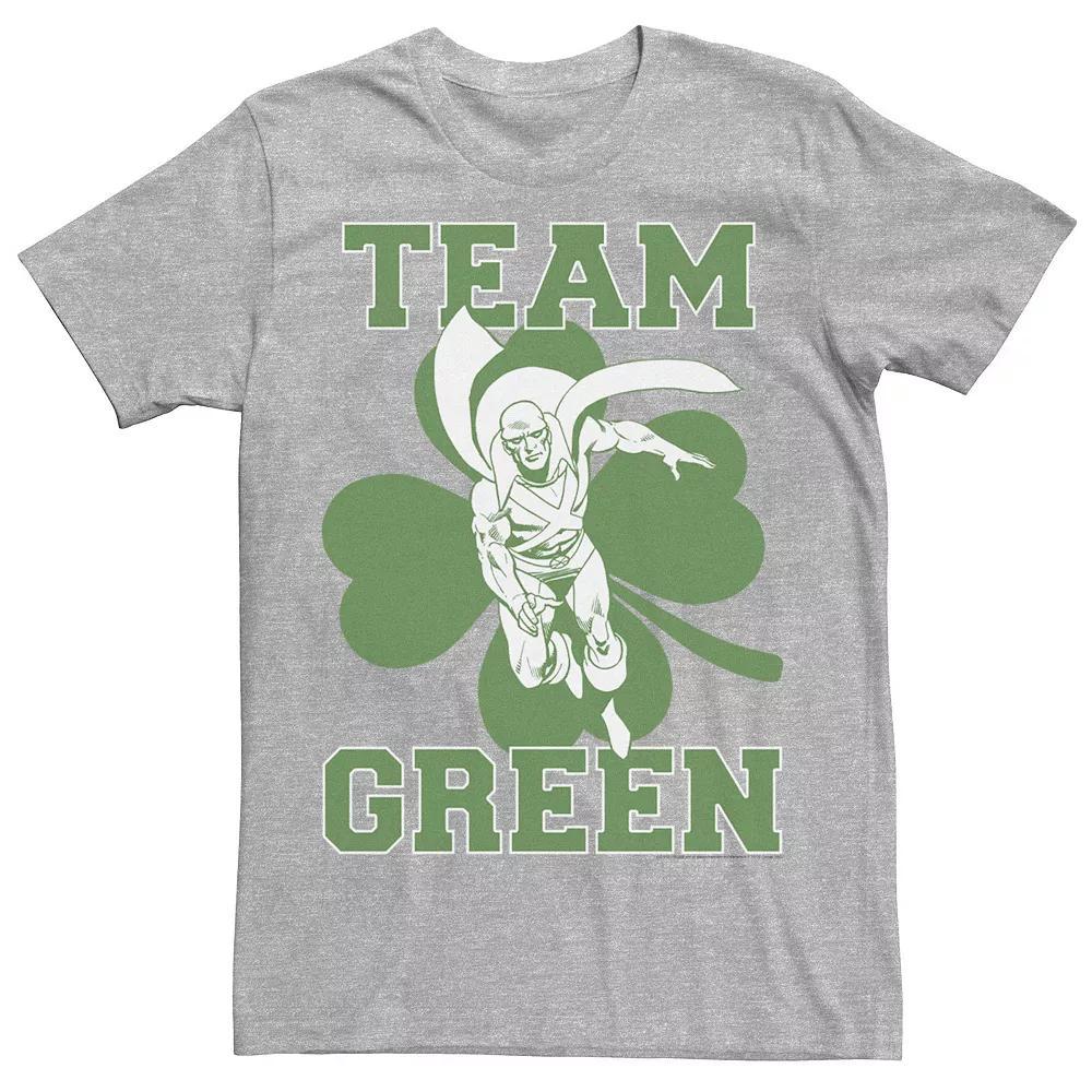 Men's DC Comics St. Patrick's Day Martian Manhunter Team Green Tee, Size: XL, Athletic Grey Product Image