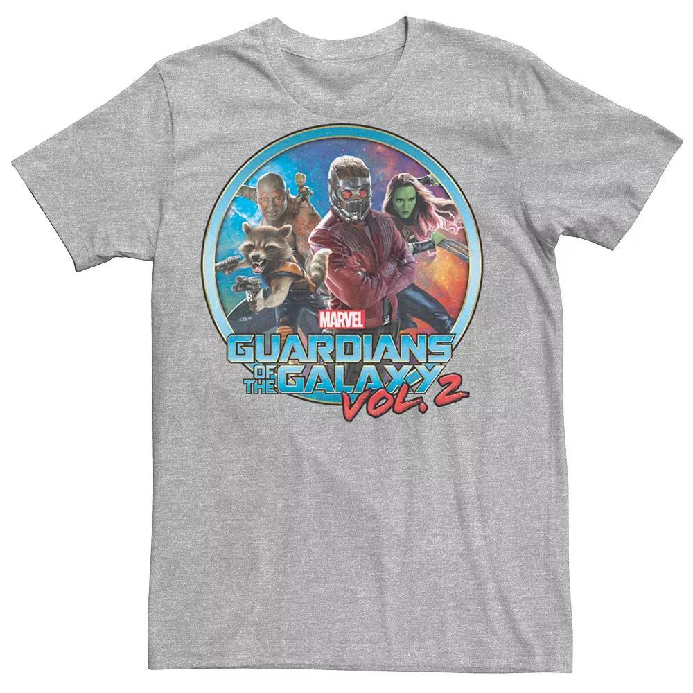 Men's Marvel "Guardians Of The Galaxy 2" Circle Group Tee, Size: XL, Athletic Grey Product Image