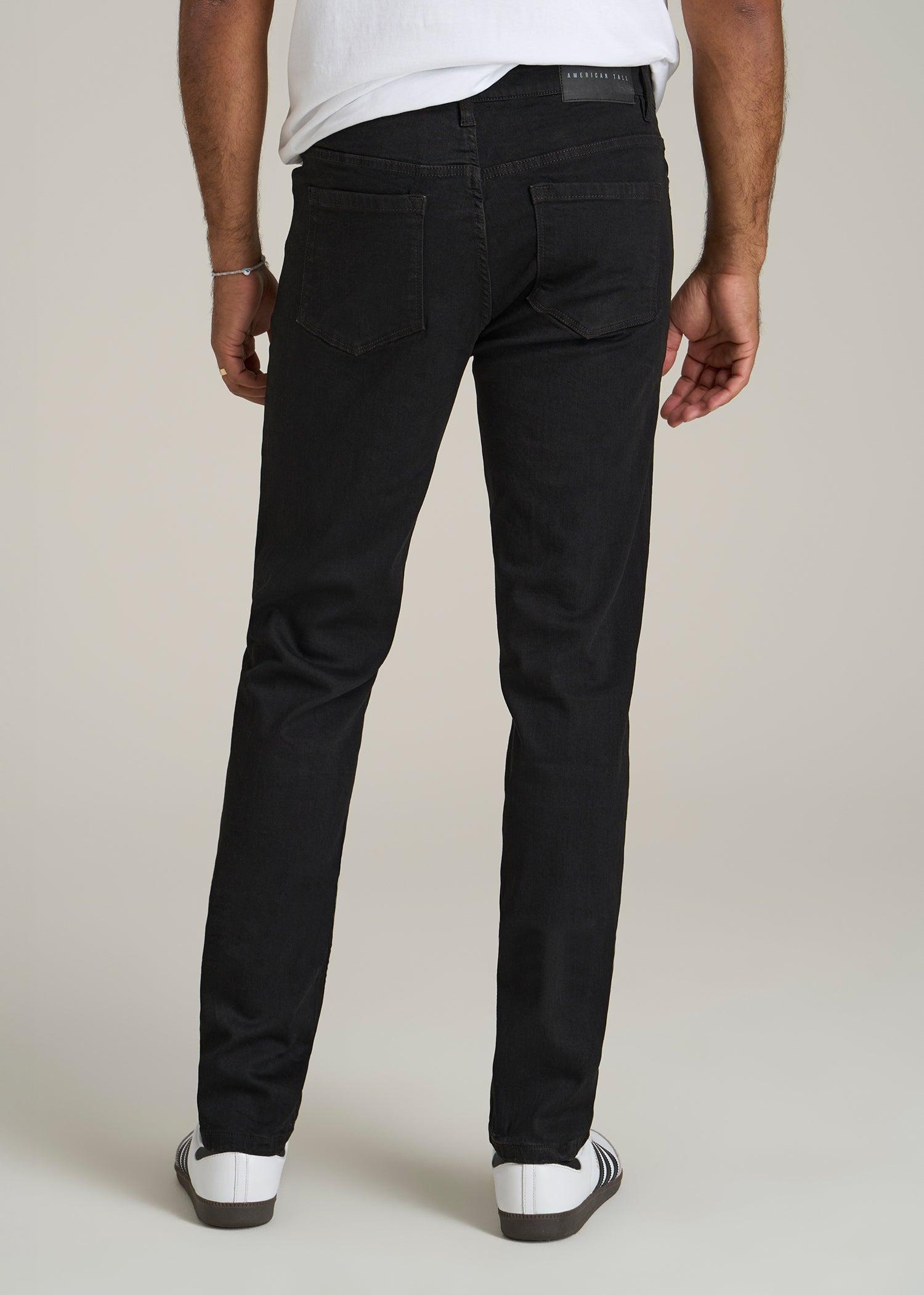 A.T. Basics Men's Dylan Slim Fit Jeans for Tall Men in Black Product Image