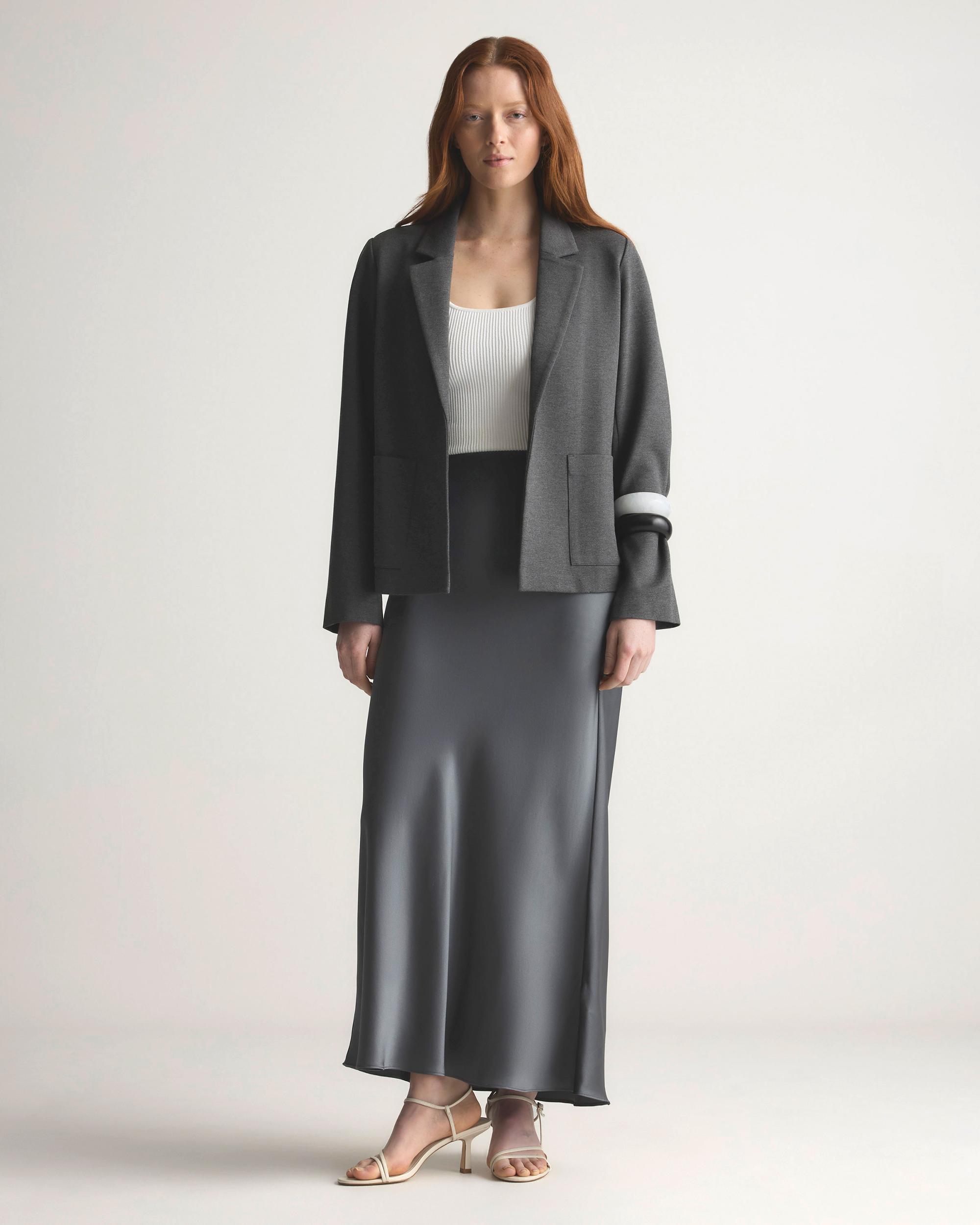Quince | Women's Ultra-Stretch Ponte Open Blazer Rayon Product Image