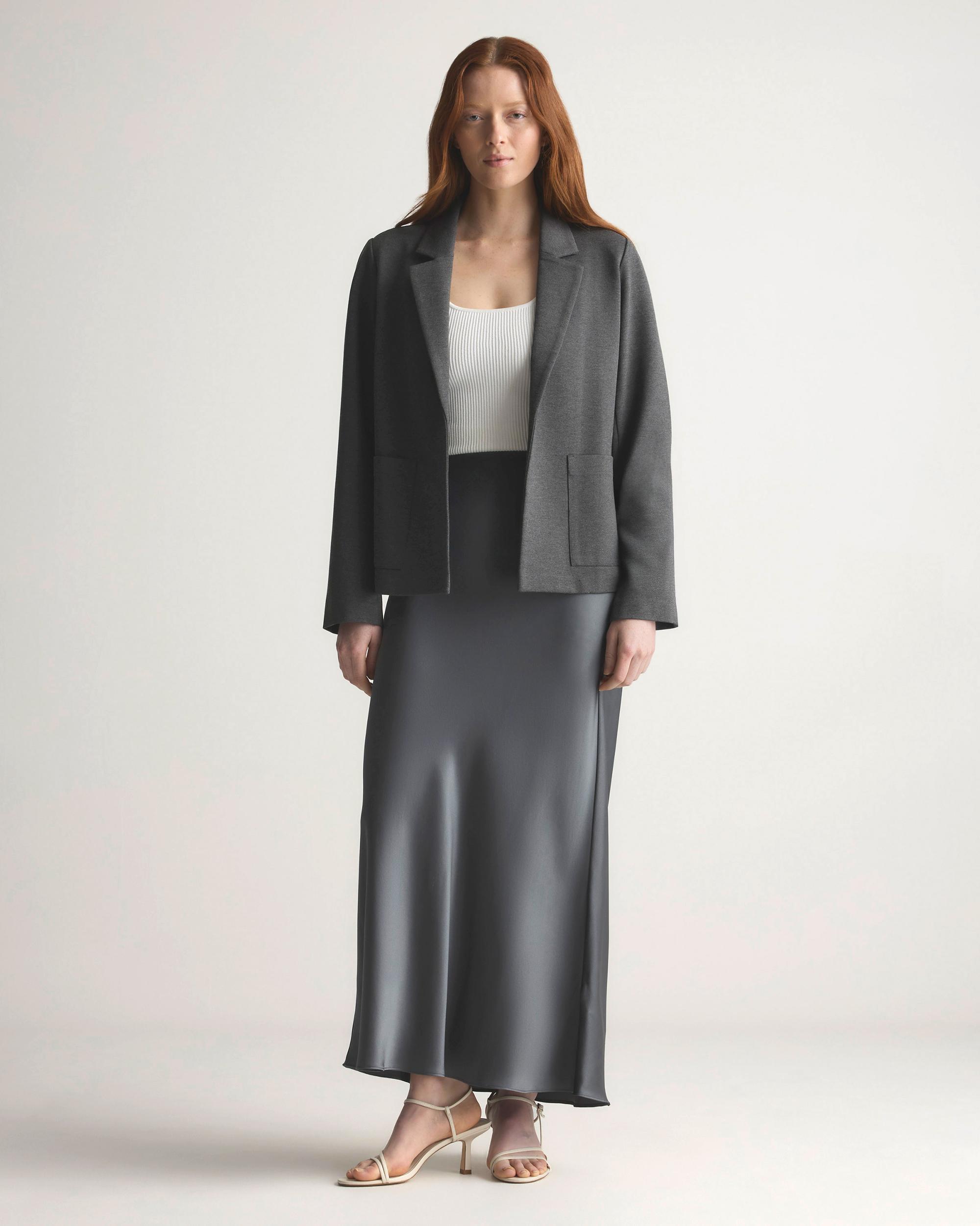 Quince | Women's Ultra-Stretch Ponte Open Blazer Rayon Product Image