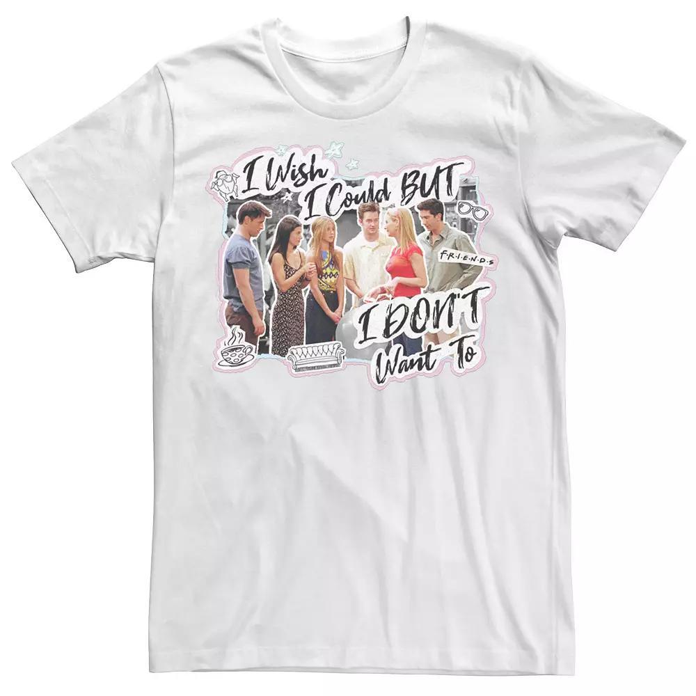 Men's Friends I Wish I Could But I Don't Want To Tee, Size: XXL, White Product Image