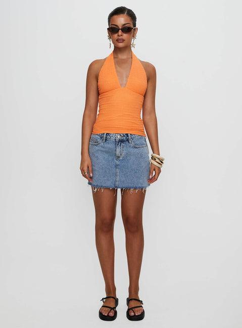 Emaline Halter Top Orange Product Image