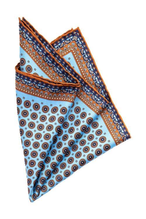 Elizabetta Imola - Silk Pocket Square for Men in Sky Blue at Nordstrom Product Image