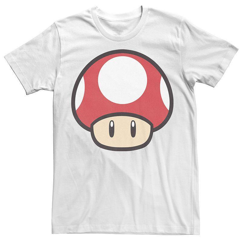 Men's Nintendo Super Mario Mushroom Power-Up Graphic Tee, Size: Small, White Product Image