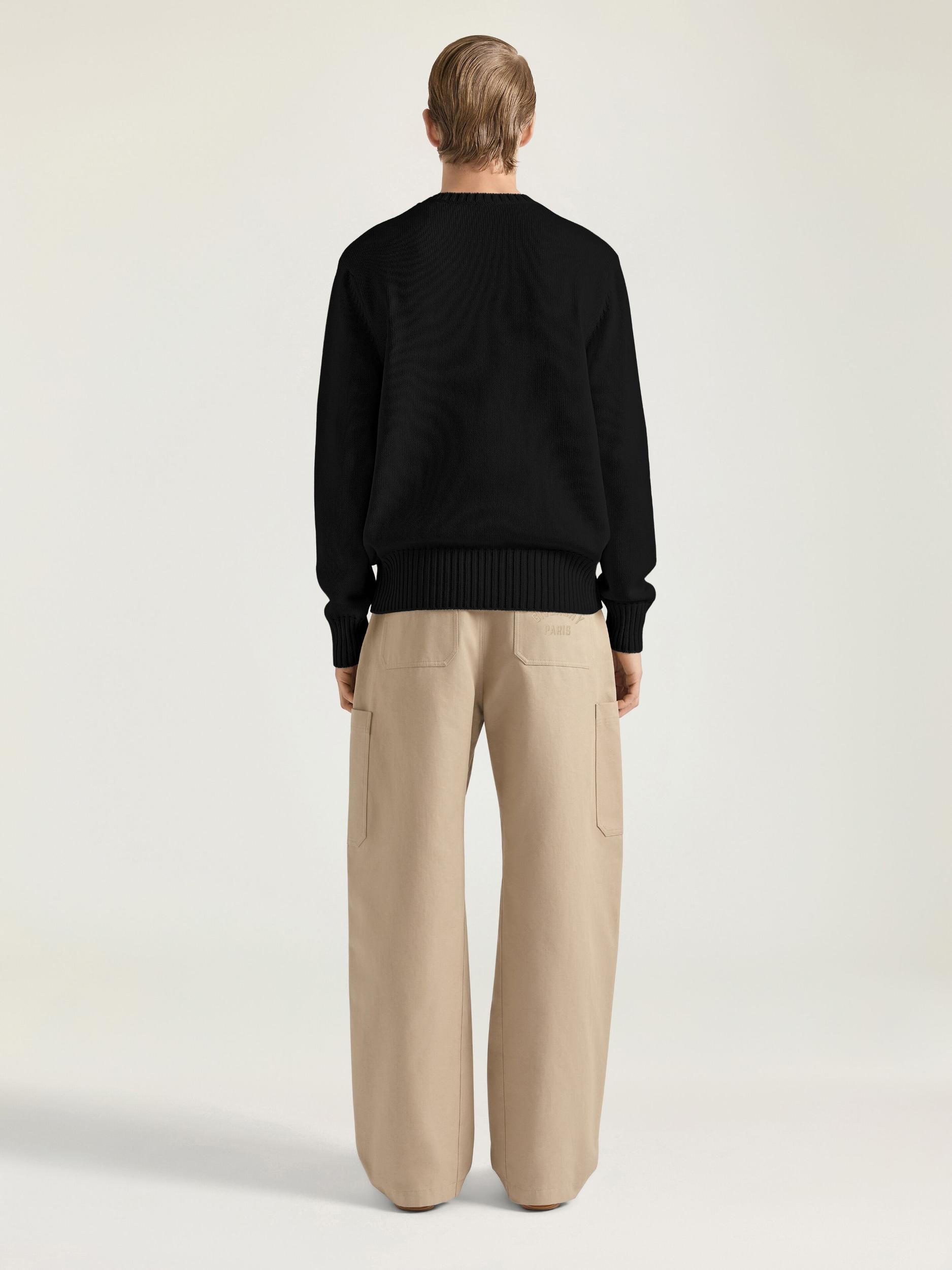 Sweater in cotton knit with GIVENCHY Paris embroidery Product Image