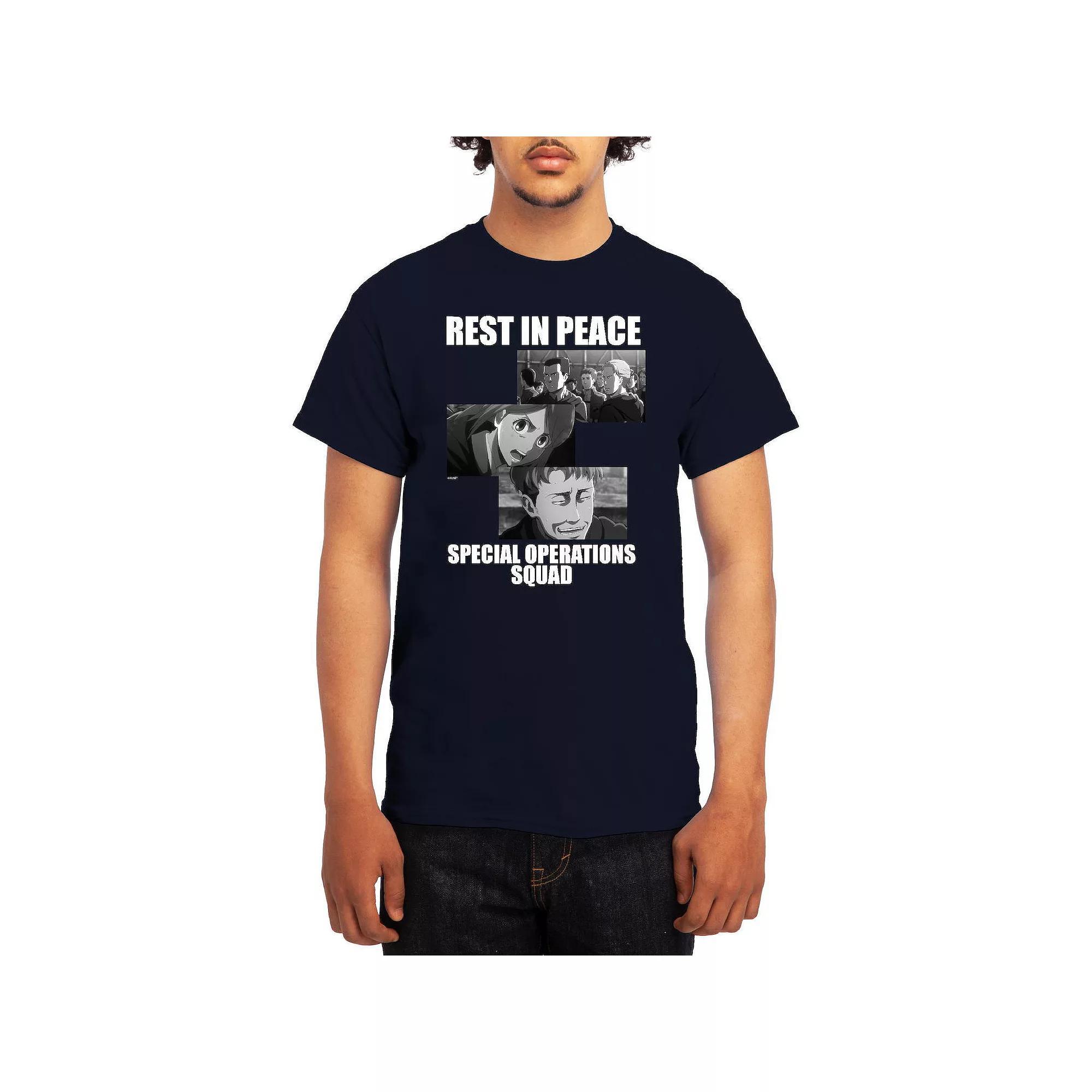 Mens Attack on Titan Rest in Peace Squad Tee Product Image