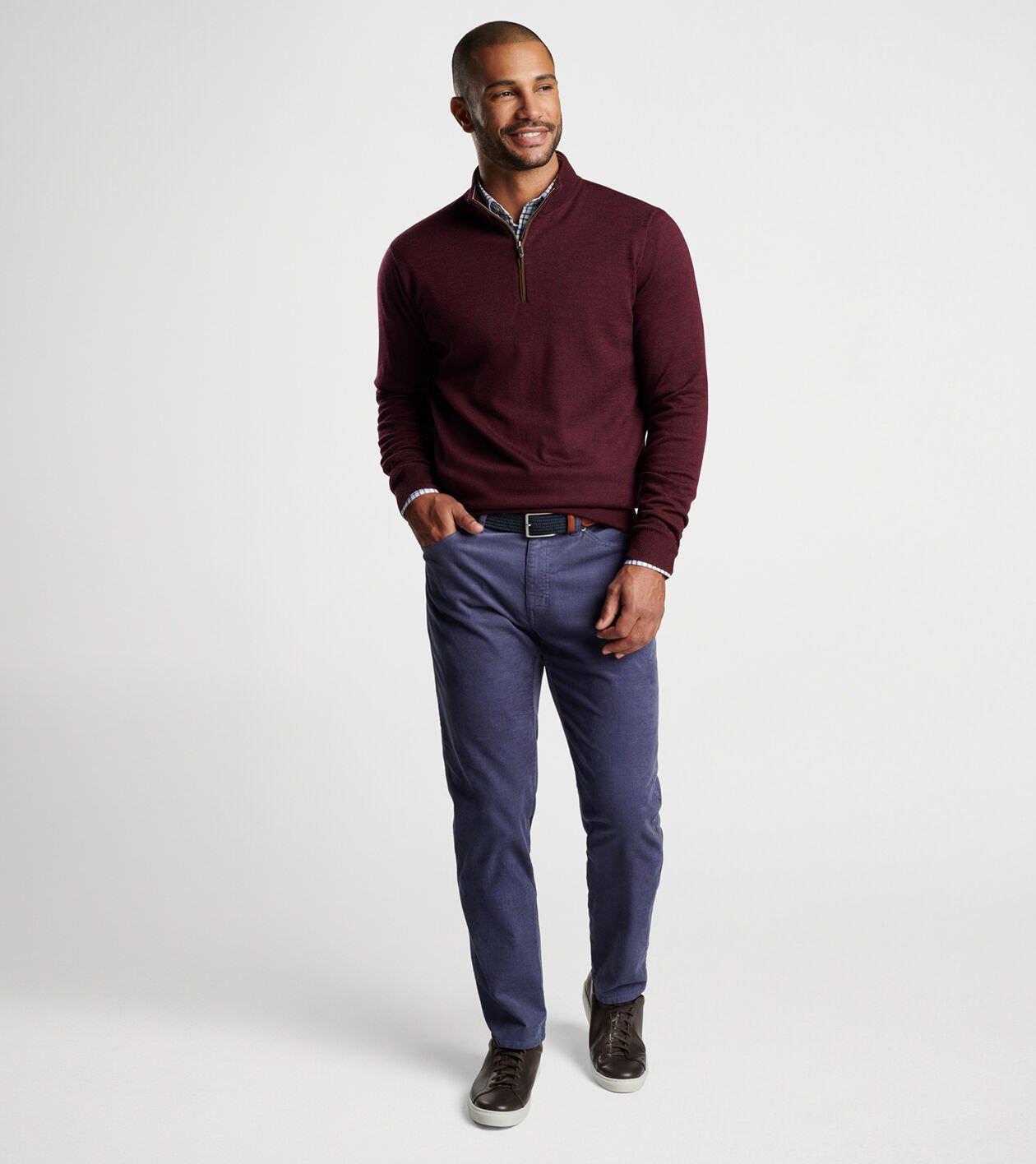 Autumn Crest Suede Trim Quarter-Zip Product Image