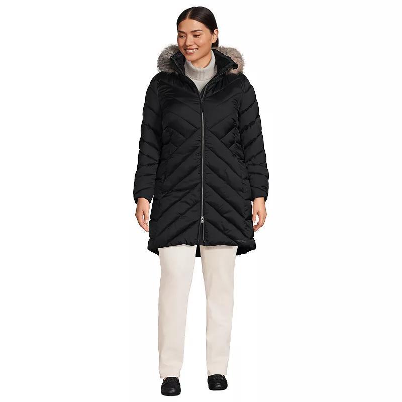 Women's Lands' End Insulated Plush Lined Winter Coat, Size: Small, Dark Pink Clay Product Image