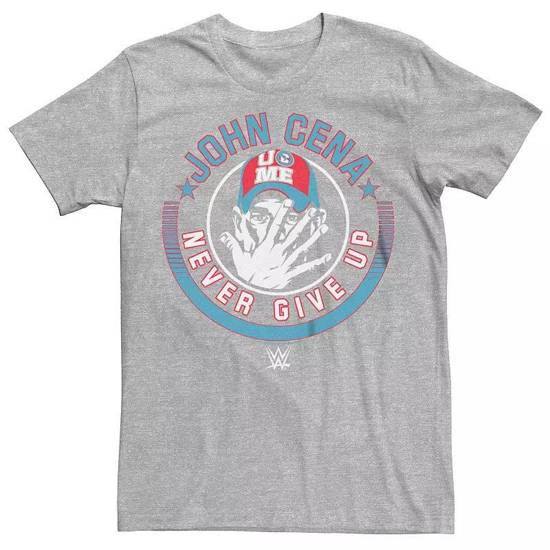Big & Tall WWE John Cena Never Give Up Logo Graphic Tee, Men's, Size: 3XL Tall, Athletic Grey Product Image