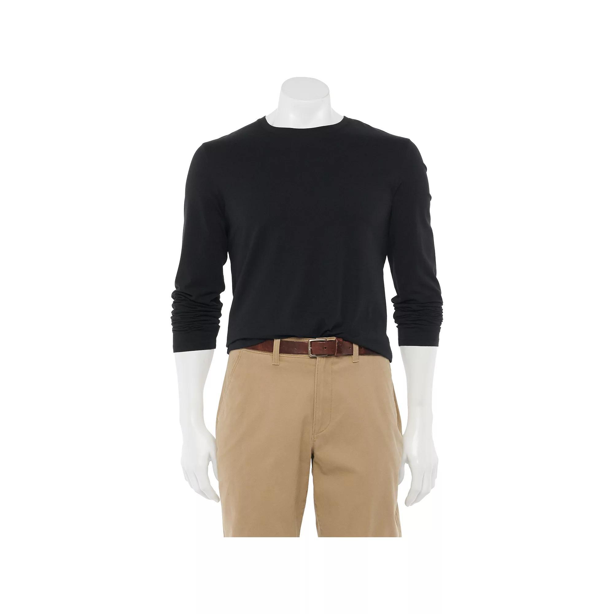 Mens Apt. 9 Premier Flex Long Sleeve Crewneck Tee Product Image