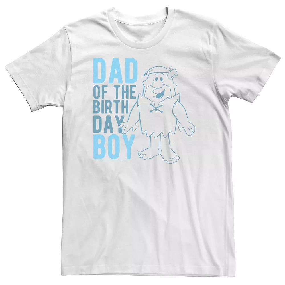 Big & Tall The Flintstones Dad of the Birthday Boy Tee, Men's, Size: 4XL Tall, White Product Image