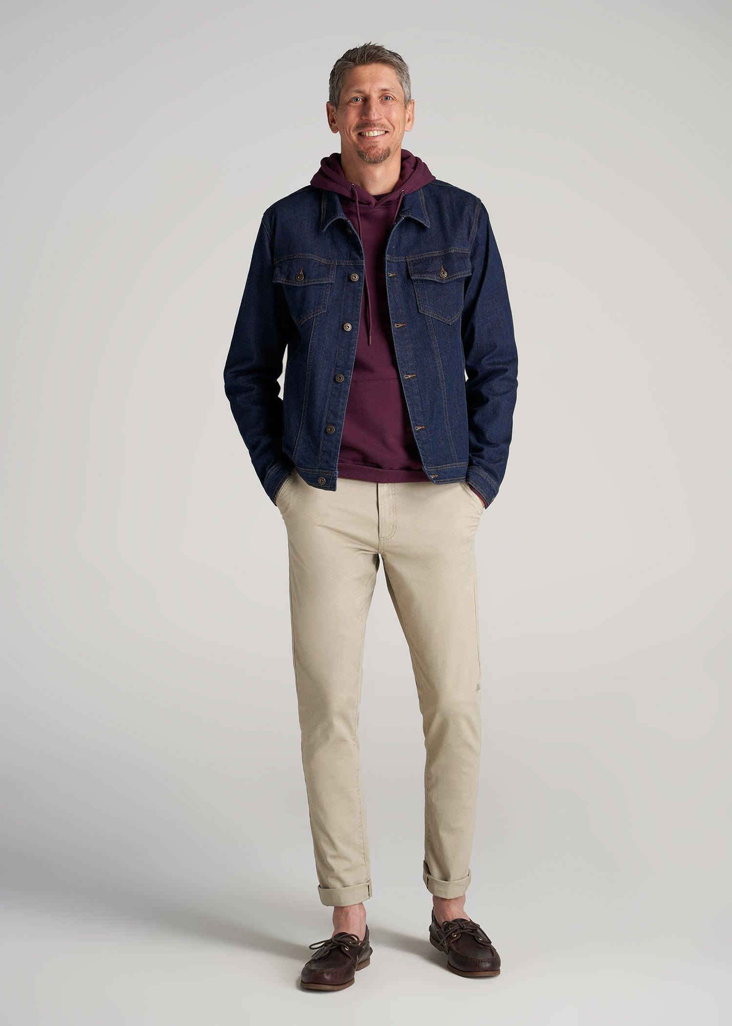 Carman TAPERED Chinos for Tall Men in Marine Navy Product Image