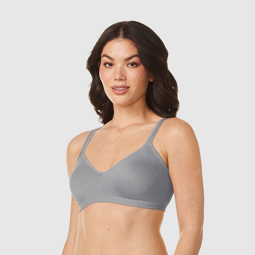 Simply Perfect by Warners Womens Underarm Smoothing Seamless Wireless Bra - Blue Tempest XL: Nylon Spandex Blend, Adjustable Straps Product Image