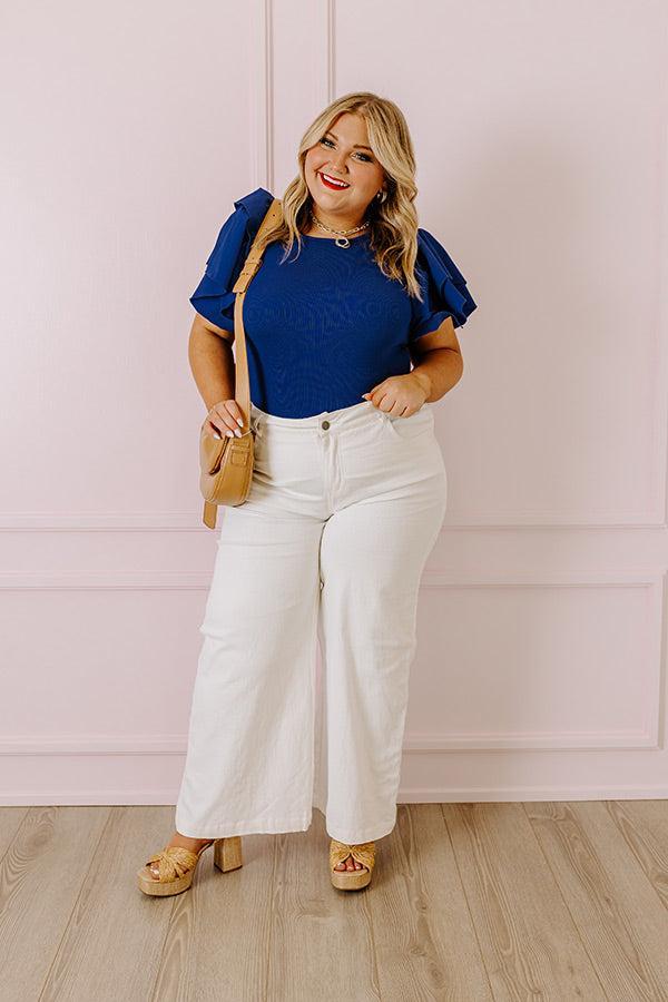 Halftime Happy Hour Bodysuit In Royal Blue Curves Product Image