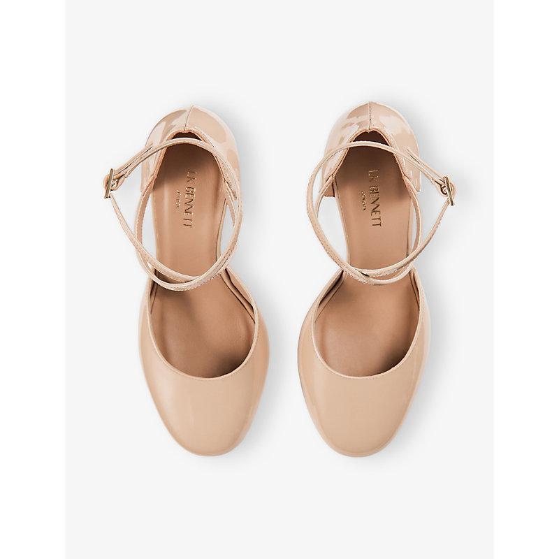 LK BENNETT Womens Adaline Patent-leather Heeled Court Shoes Nat-nud In Nat-nude Product Image
