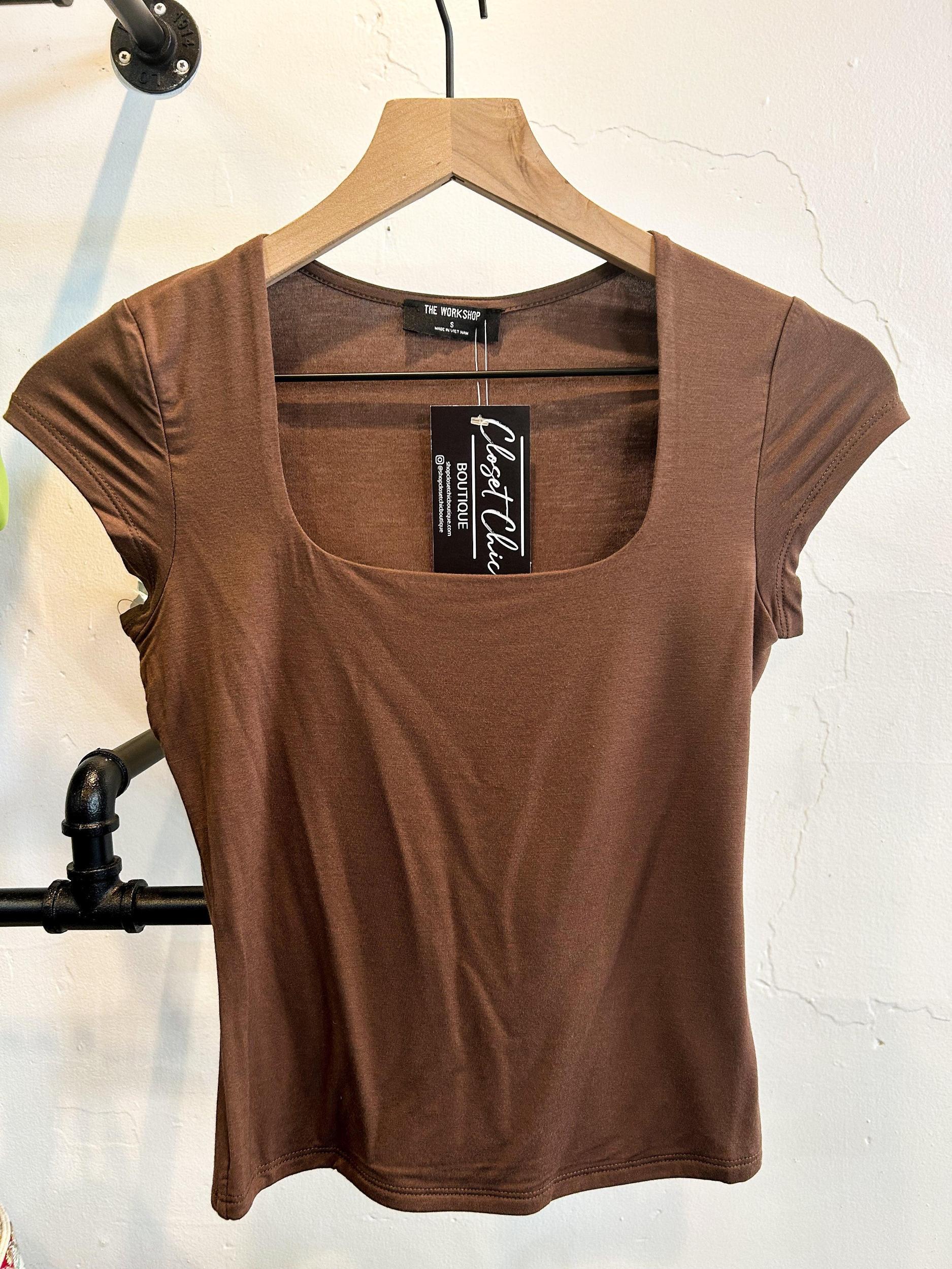 Seamless Scoop Neck Short Sleeve Tees Product Image