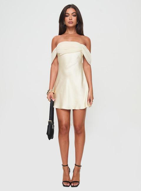 Adoration Mini Dress Cream Product Image
