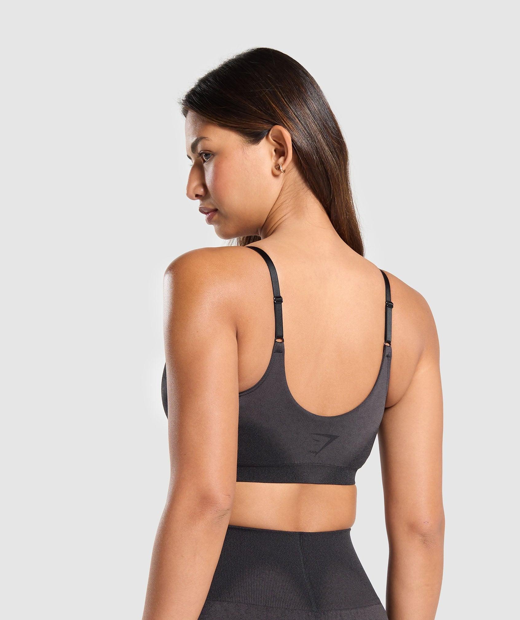 Gymshark Blur Seamless Bralette - Black/Asphalt Grey Female Product Image