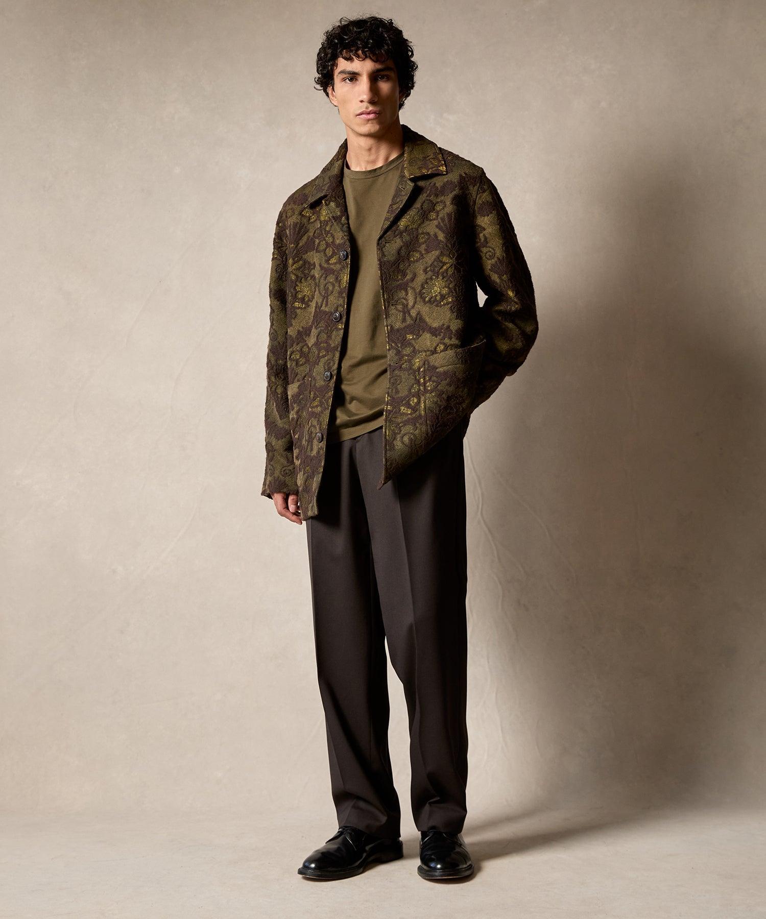 Italian Floral Chore Coat in Olive Product Image