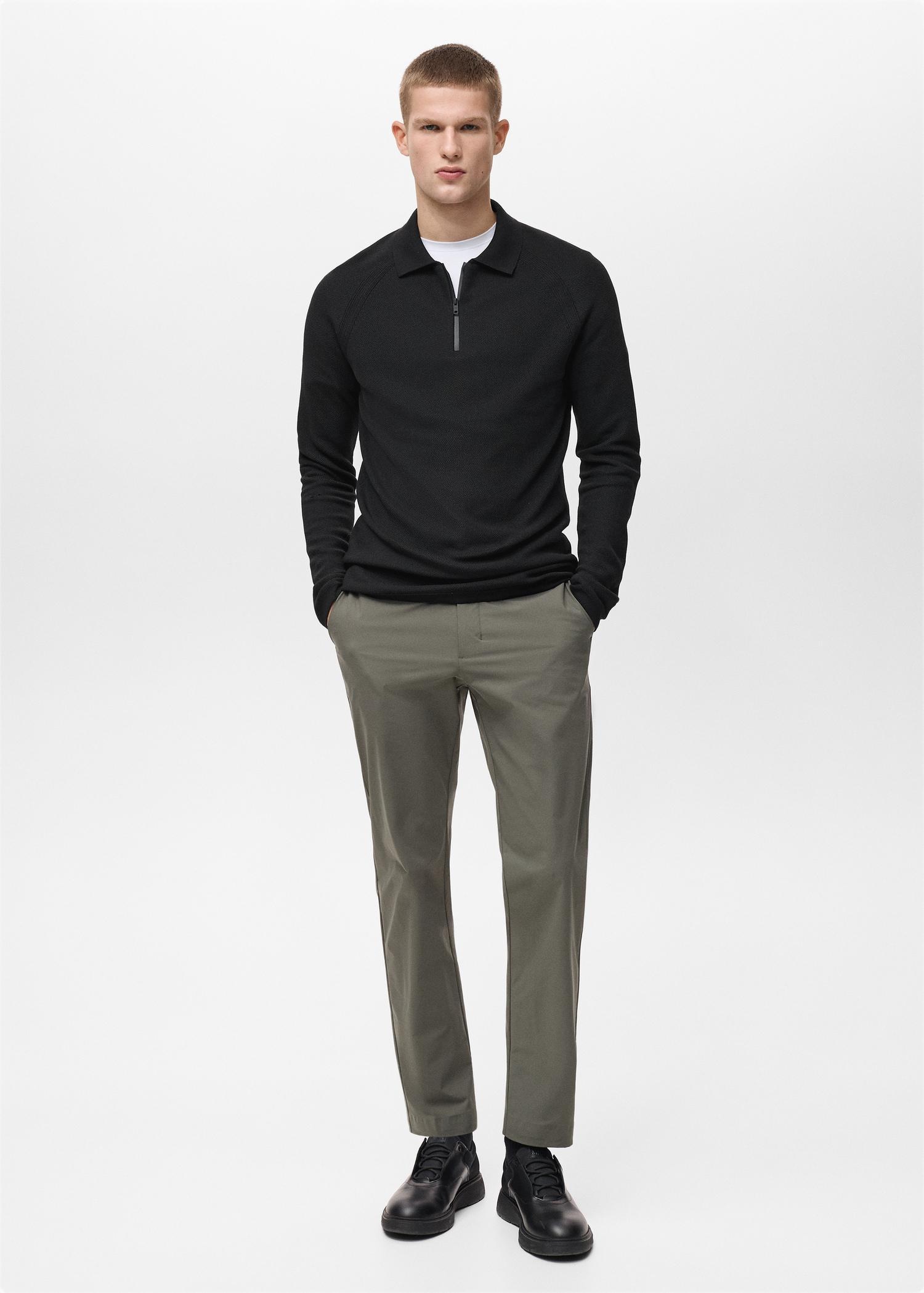 Polo shirt with COOLMAX® technology structure - Men | MANGO USA Product Image